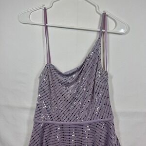 City Studio Sequin Party Dress‎ One Shoulder Formal Occasion Lilac Sz 5